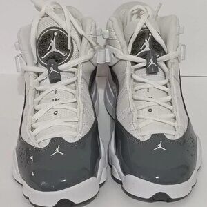 Nike Air Jordan 6 Rings GS White/Cool Grey-White 323419-121 Youth size 4.5 Y